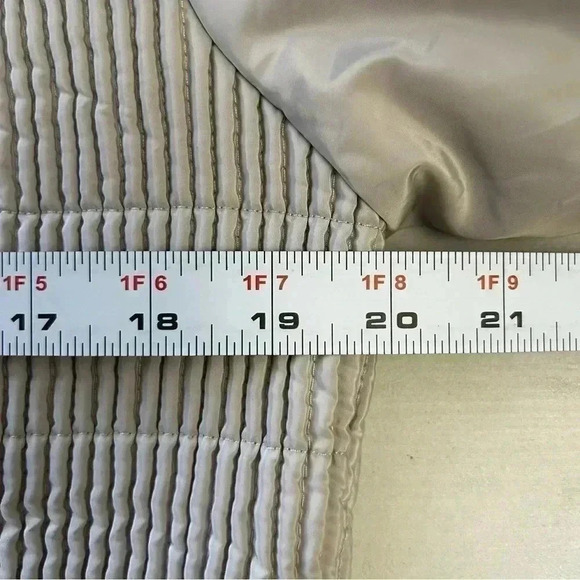 Spanner  Quilted Puffer Jacket Silver Metallic Dove Grey Size Medium - Picture 12 of 16